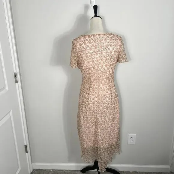 Vintage Cottage Core Prairie Dress Womens Floral Tea Midi Dress Size 12 - Picture 4 of 8